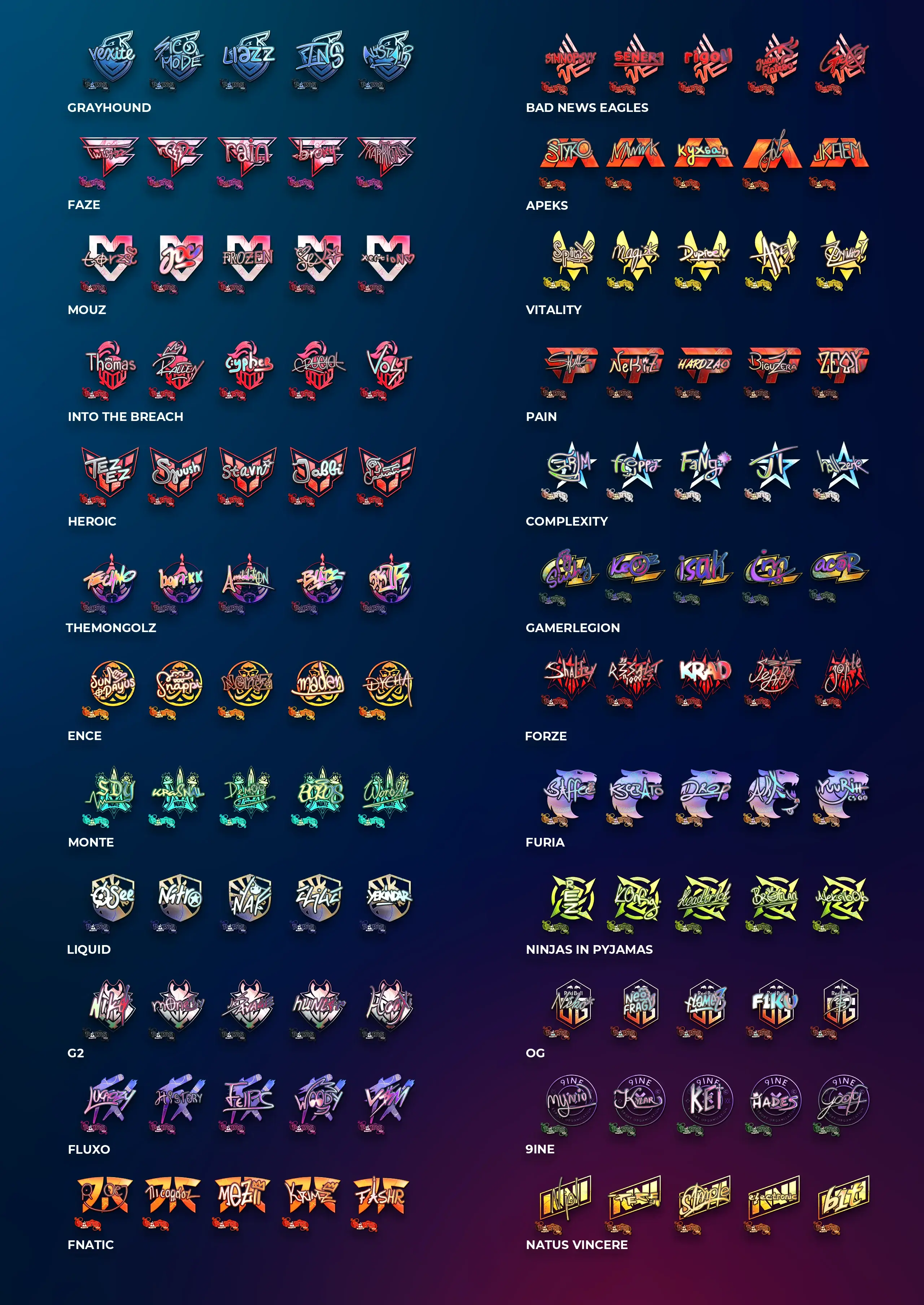 Paris Signature Holo Stickers